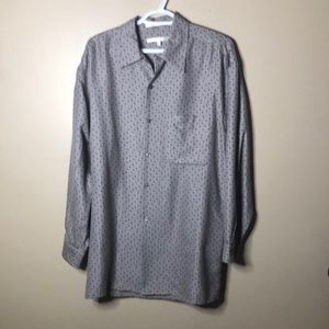 Perry Ellis 100% silk button up